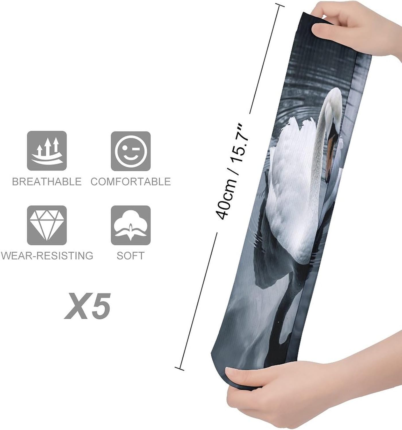 Geese on The River Stocking - Cute Casual Long Athletic,Crew Sock for Men Women,Running Socks Soft Breathable for Gift