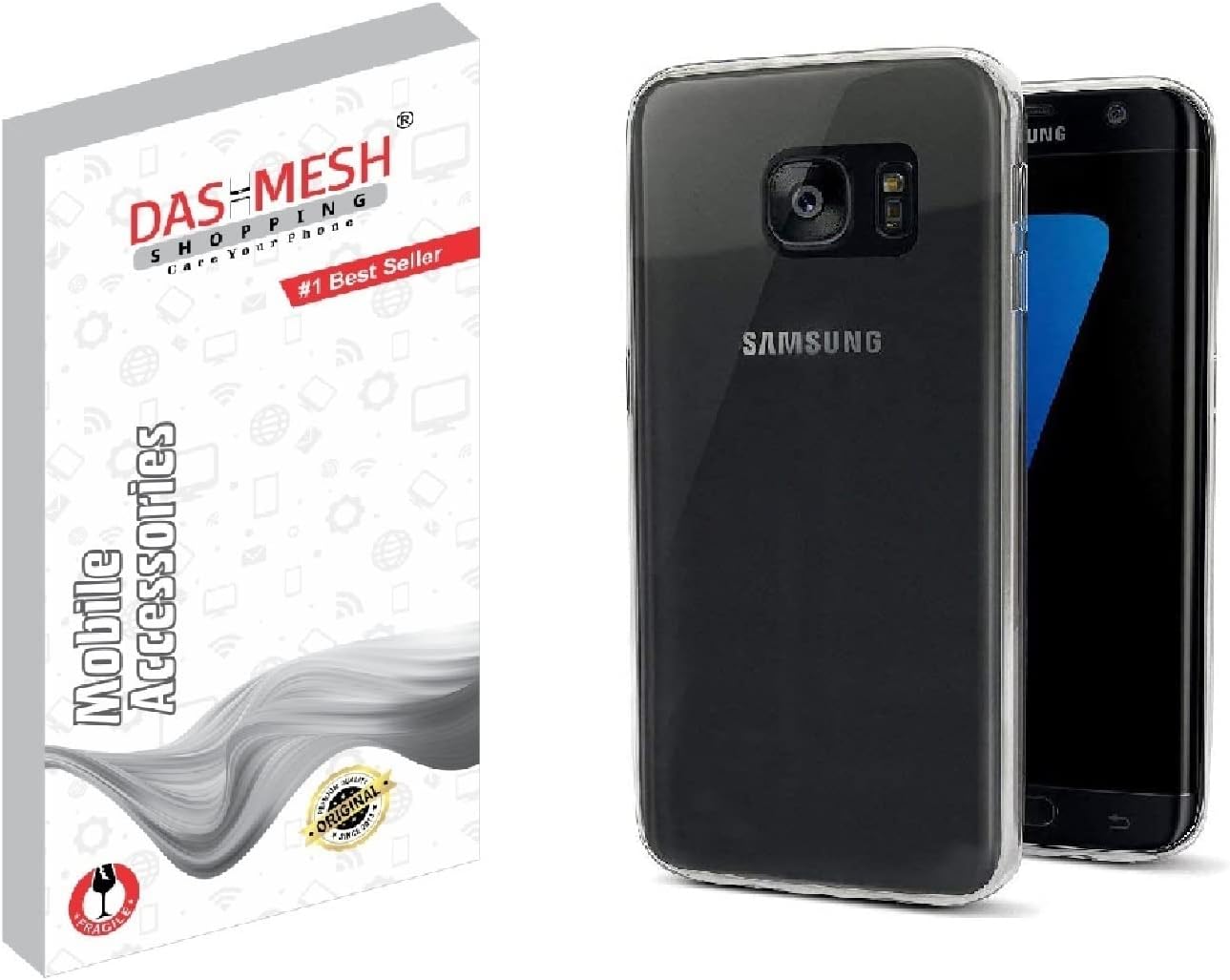 Dashmesh Shopping� Soft Back Case Cover for Samsung Galaxy S7 Edge (Flexible| Silicone| Transparent)
