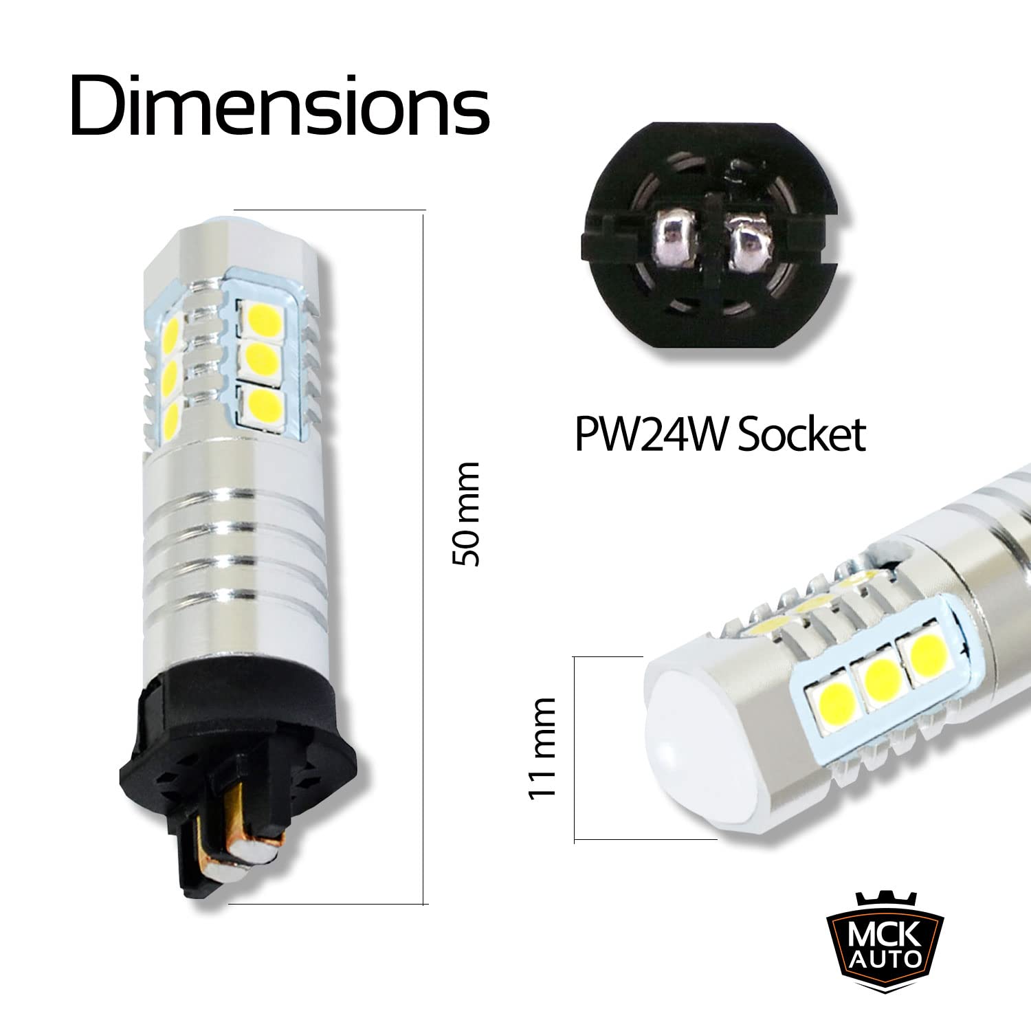 Sostituzione per CanBus LED PW24W Set di lampadine bianche molto chiare e senza errori CC F30