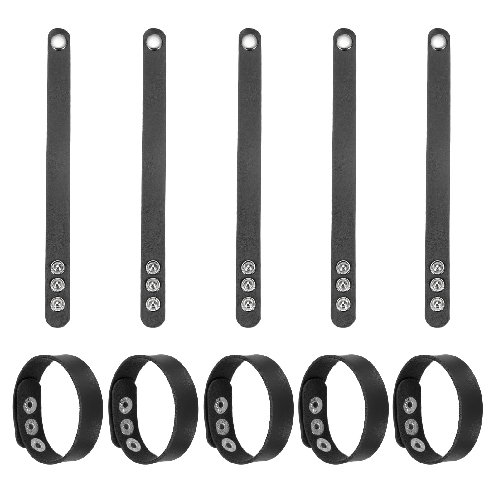 Brazaletes de cuero en blanco para talleres de artesanía y diseño de joyería unisex 7