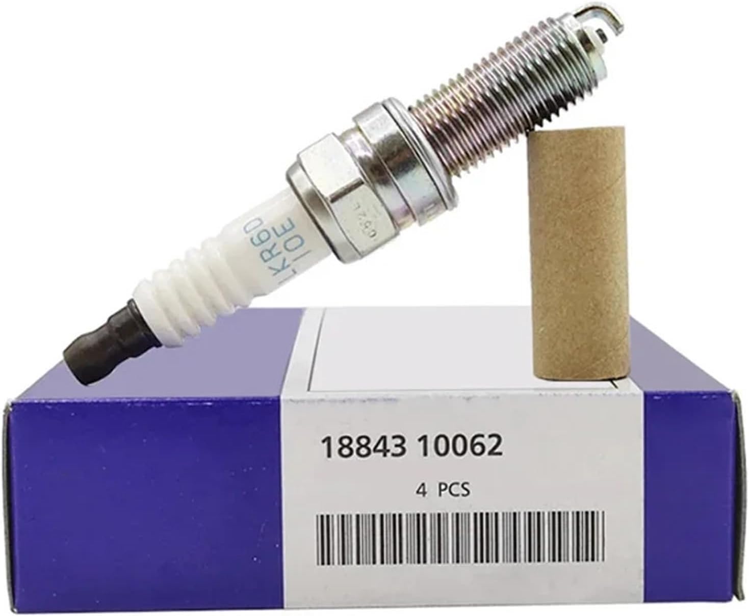 Car Spark Plugs Spark Plug 18843-10062 LKR6D10E Compatible with Kia Hyundai Accent Picanto I30 Rio Morning 1884310062 Auto Ignition Parts LKR6D-10E 4/6PCS(4pcs)