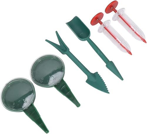 Juego de dispensador de semillas de siembra de 6 piezas, herramienta portátil para plantar, herramienta de semillero, mini utensilio de sembradora