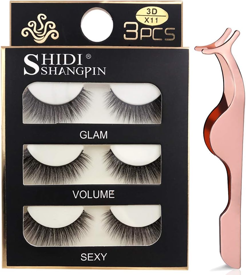 Falses Eyelashes, 3D Handmade False Eyelashes Face Eyelashes Set for Natural Look with False Lashes Applicator (X11)