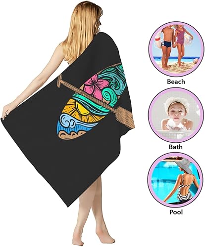 Miniatura 5 de XEMznz Sup - Tabla de remo de microfibra sin arena, toalla de playa de secado rápido, súper absorbente, toallas grandes de gran tamaño para viajes,