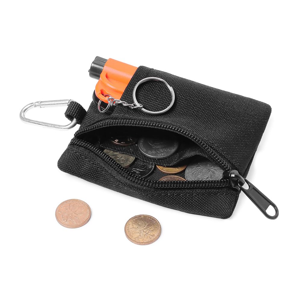 EDC Torby nylonowe, małe etui Molle, mini torba użytkowa, saszetka, nerka z karabińczykiem, torba pierwszej pomocy, organizer do przechowywania na świeżym powietrzu, kemping, wędrówki, czarne