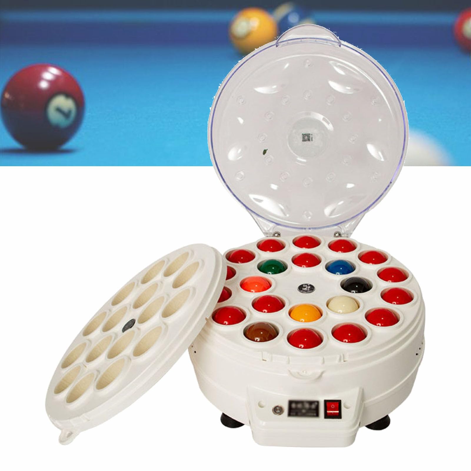 Máquina pulidora limpiadora de bolas de piscina con kit de limpieza de billar