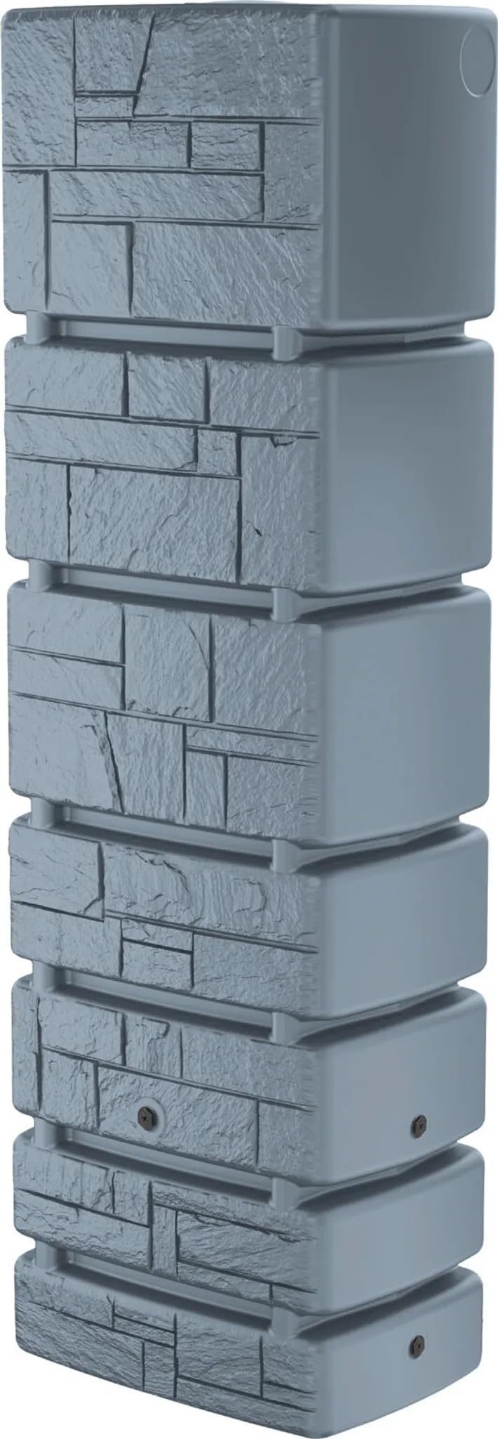 Regentonne 350L, Grau, Regenwasserspeicher für Garten, Langlebig und Einfach zu Verwenden, 180 x 38 x 57 cm