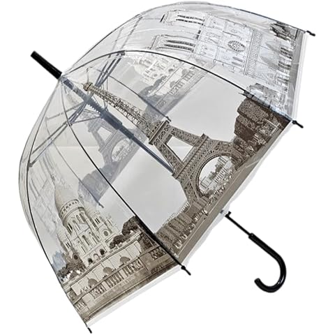 Clear Folding Umbrella for Weddings and Travel Cover