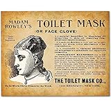 Bizarre Toilet Mask - 11x14 Unframed Vintage Art Print - Makes a Great Gift Under $15 for Bathroom Decor