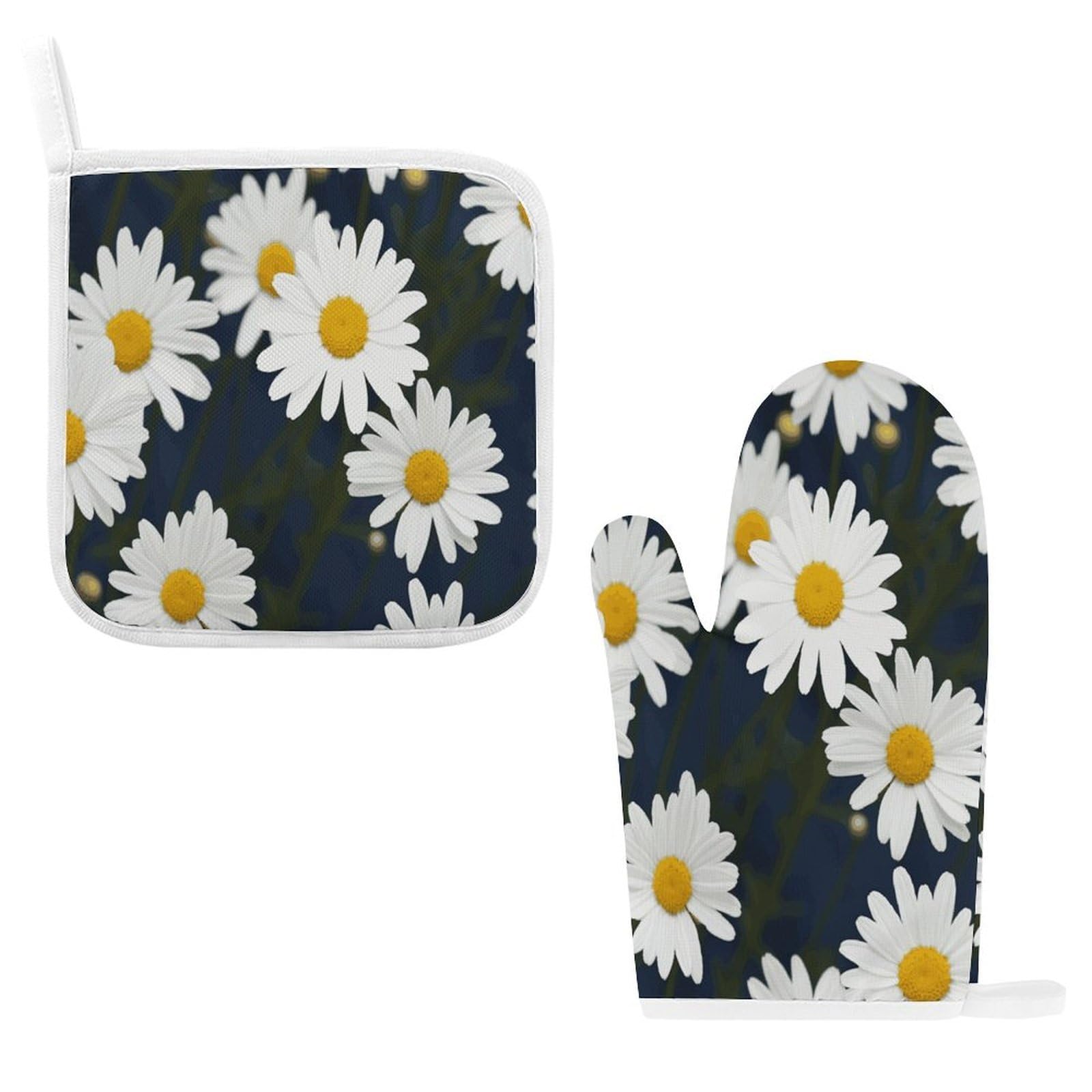 Fodpand Style Flowers Daisy Oven Mitts And Pot Holders Sets