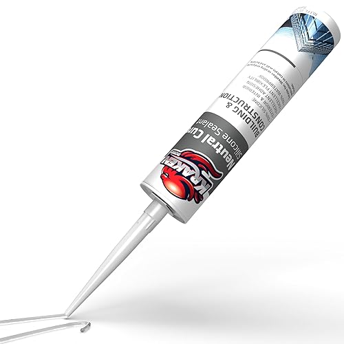 Kraken Bond Sellador de silicona 100% impermeable para construcción y construcción, sin disolventes, bajo olor, resistente a los rayos UV y al agua,