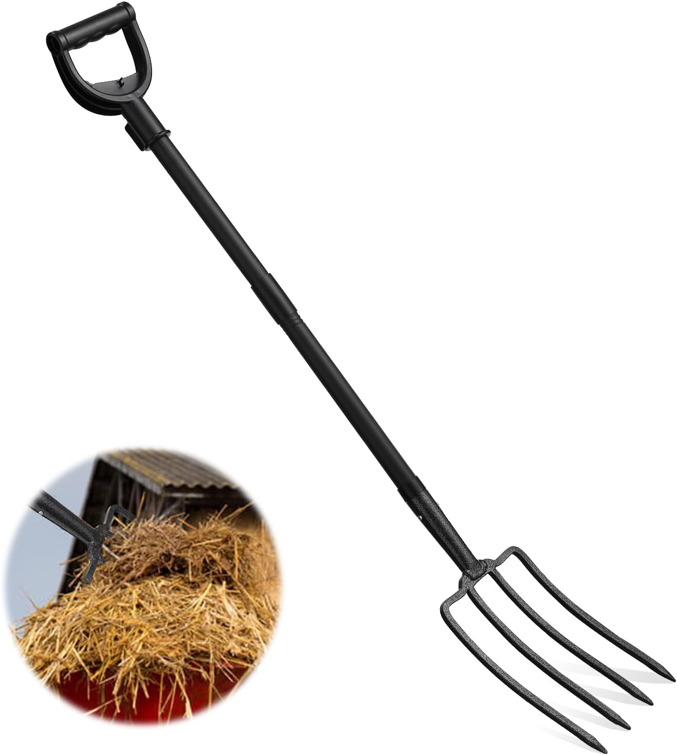 Pitchfork 4 Tines 50 Inch Long Garden Spading Digging