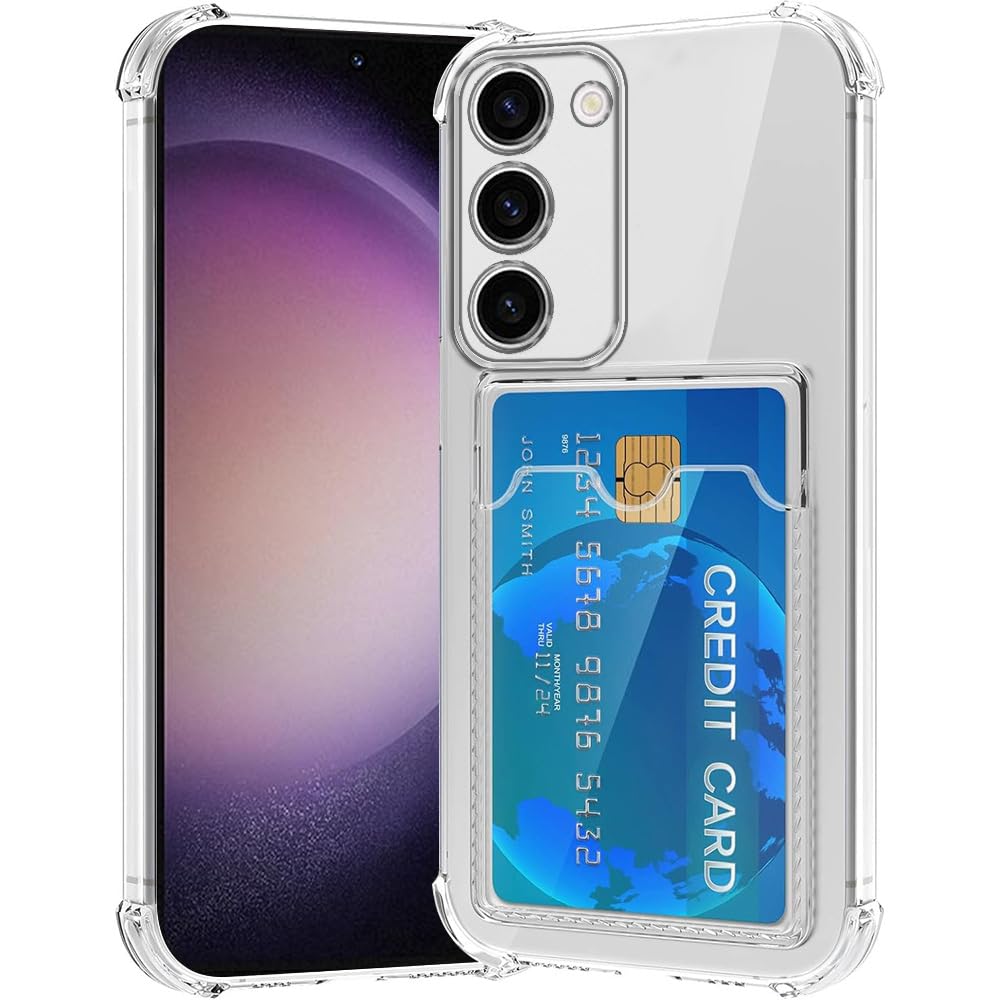 Amazon Basics Premium Shockproof Transparent TPU Back Case Cover with Built-in Slim Card Holder Wallet for Samsung Galaxy S23 5G - Clear (B0D5WH7D1L) Amazon Price History, Amazon Price Tracker