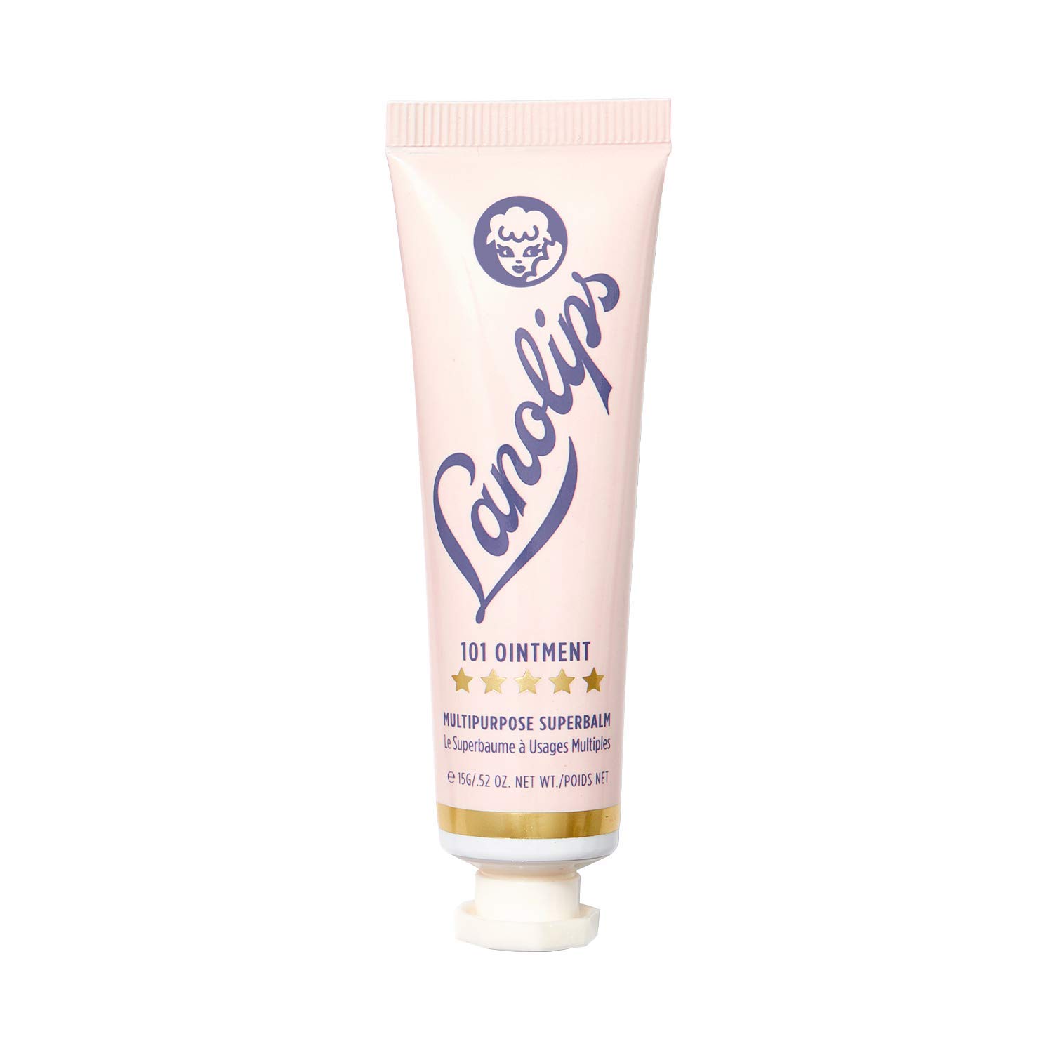 Lanolips 101 Ointment Multi-Balm, Original Superbalm - Contains Pure Lanolin Oil for Smooth, Hydrated & Healthy Lips - Natural Lip Balm for Dry Lips, Cuticles & More (0.52 oz)