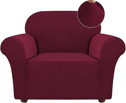 Turquoize Funda elástica para sofá, 1 pieza, funda para sillón de sala de estar, fundas con tela jacquard y parte inferior elástica, protector de