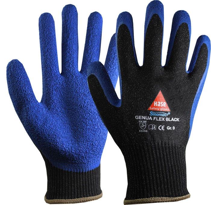 SCHUTZGUT Rabbit Genua Flex Black Assembly Gloves - 10 Pairs, Size 8