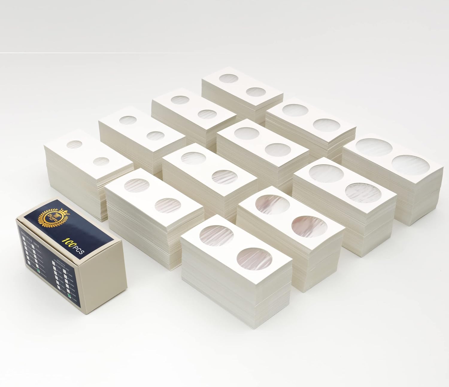 Boen Coin Holder 12 Assorted Sizes are Professional Coin Holders for Colletors The Coin Collection Supplies Include 1200Pcs Coin Flips The Coin Cardboard for Coin Collection