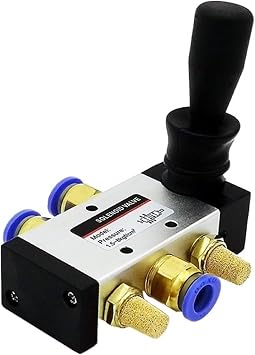 4H210-08 4H310-10 4H410-15 2 Position 5 Port Air Manual Valve Pneumatic Control Valve 5/2 Way Hand Lever Operated Control ValveWith-10mm-Fittings,4H410-15