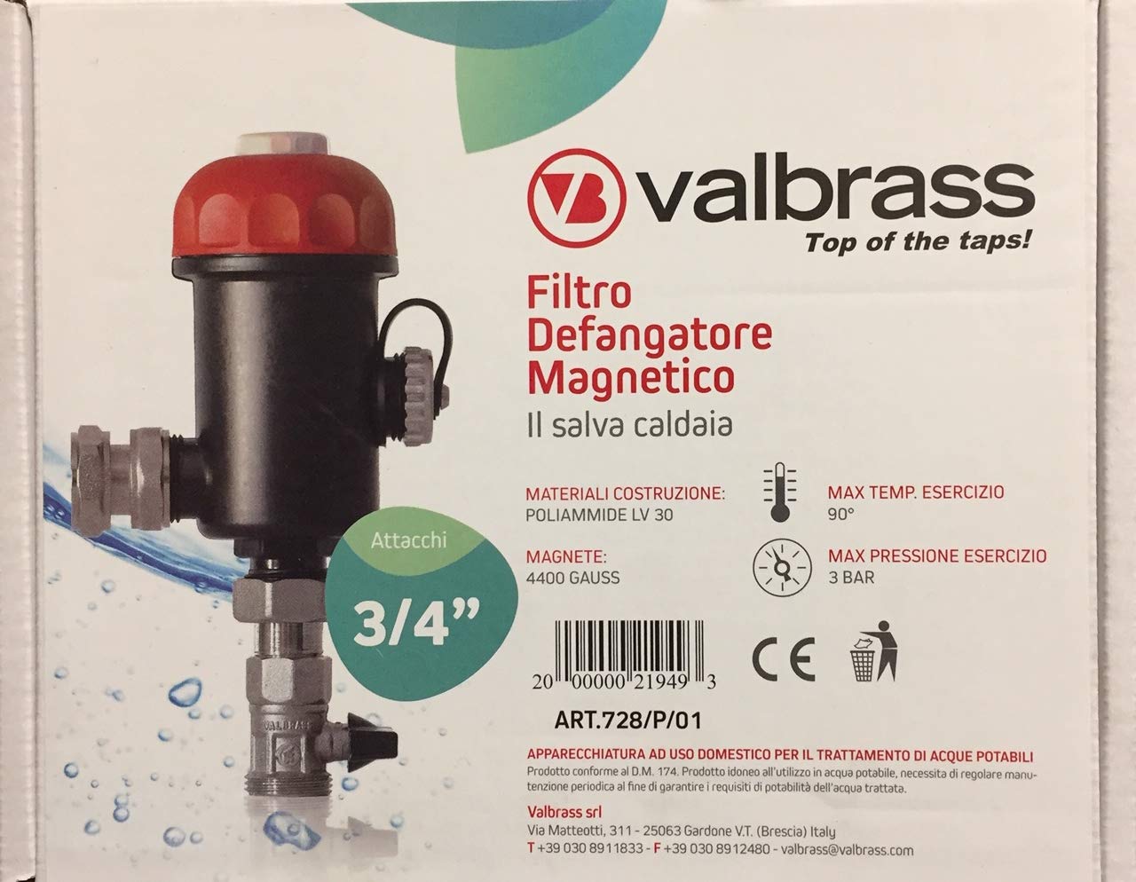 Filtro Defangatore Magnetico DIRT attacchi 3/4" nuovo ed innovativo