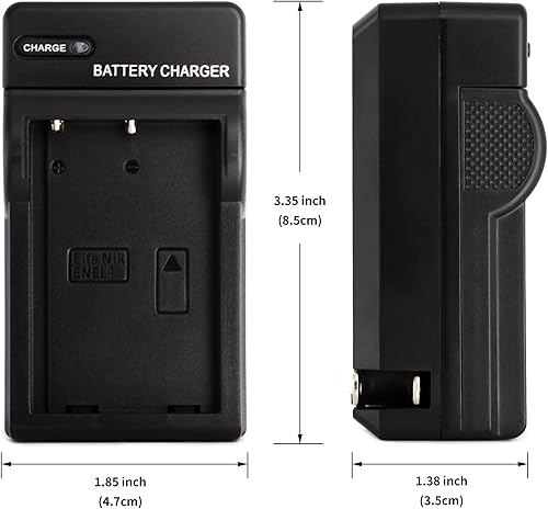 Miniatura 3 de EN-EL9 Cargador de pared para Nikon D3000, D40, D40x, D5000, D60 y más con enchufe plegable