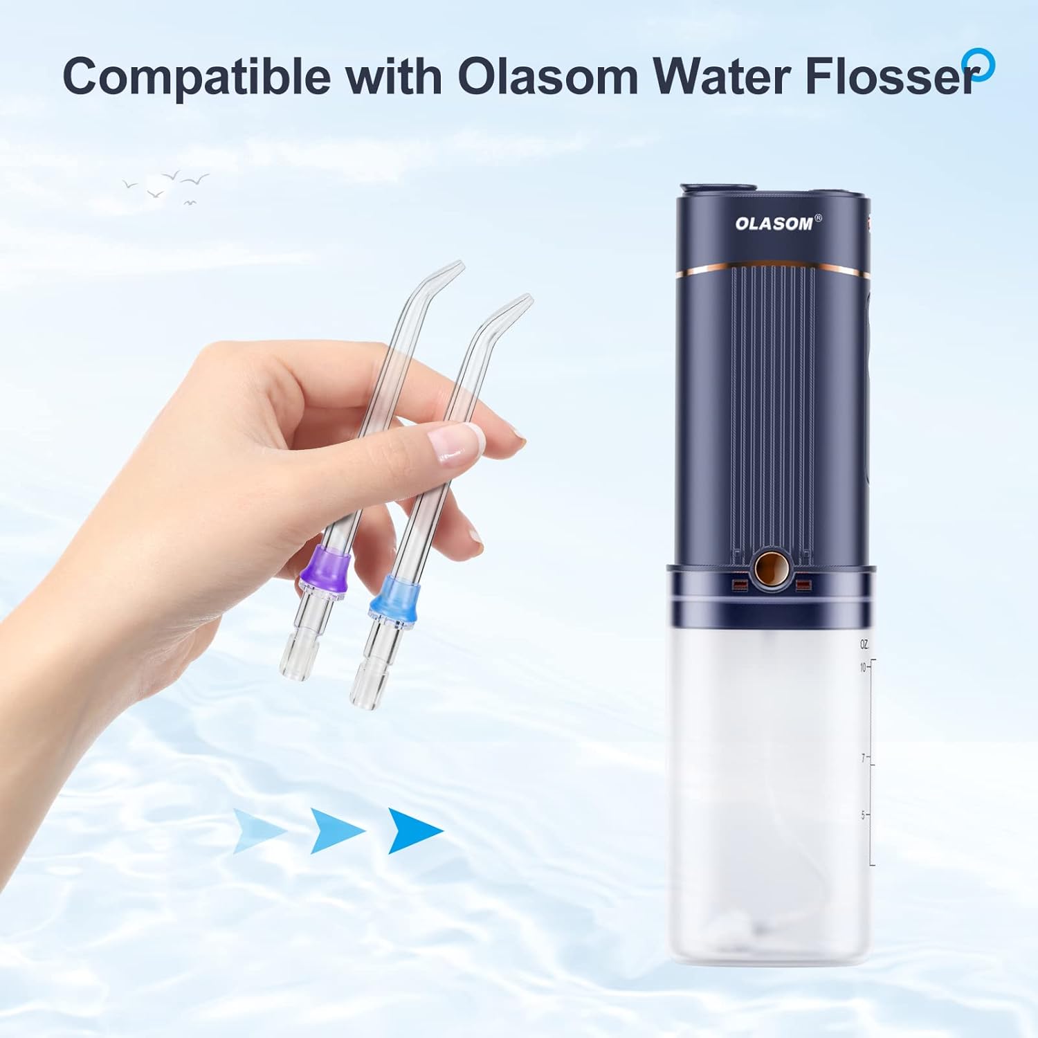 OLASOM Water Flosser Replacement Tips and Storage Case User Manual