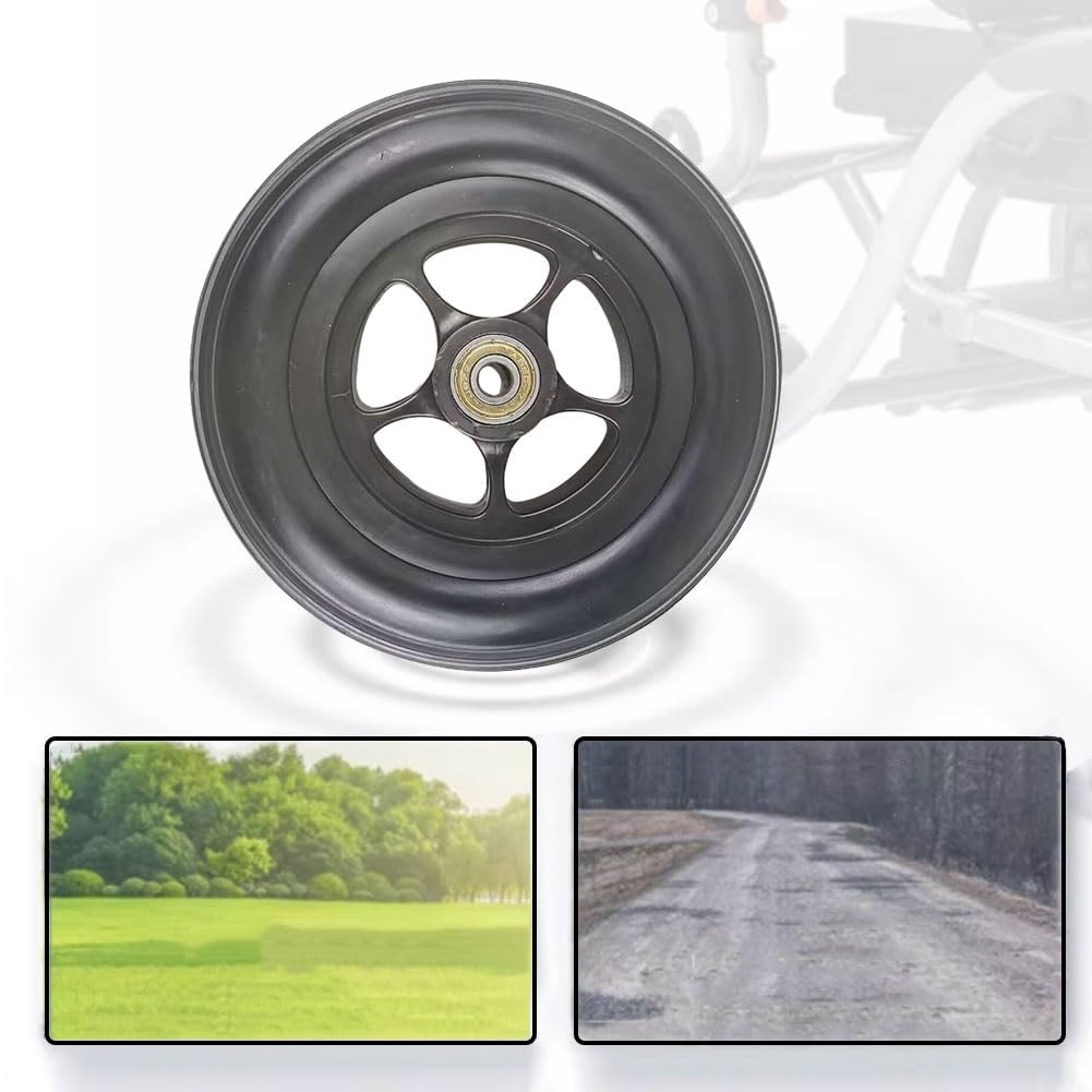 6 Pulgadas Sólido Silla de Ruedas Rueda Delantera, Goma de Reemplazo de Ruedas Delanteras para Silla de Ruedas Scooter Cart