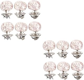 12 Pçs Sem Botões De Costura Kit De Contas De Decoração Retrô Broches De Decoração De Casamento Para Roupas Femininas Botões De Pressão Cardigã Corpete Alfinete De Segurança
