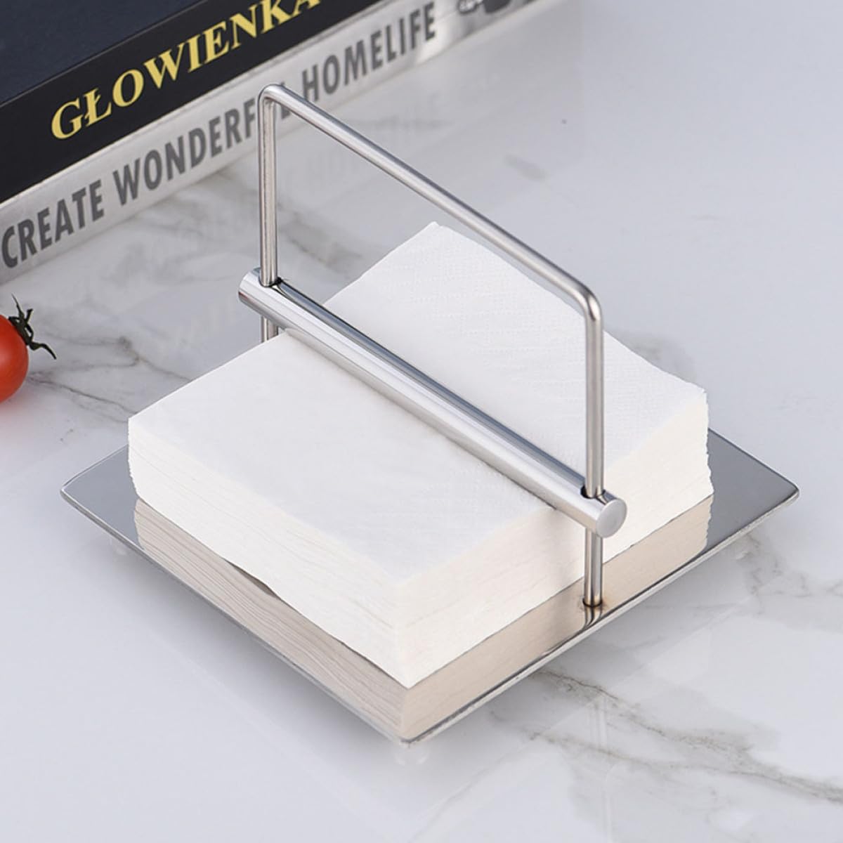 Soporte y para Acero Inoxidable Moderno Servilletas de o Resistente, Diseño Atractivo y Funcional Fiestas en para Hotel Mesa de Postres