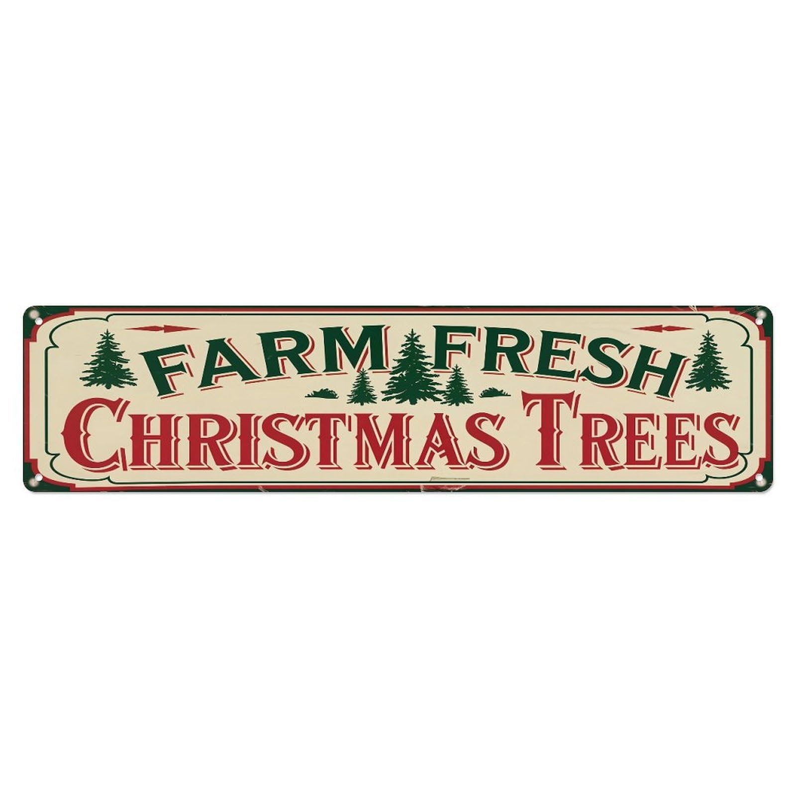 Farm Fresh Christmas Trees Sign Metal Tin Sign Plaque