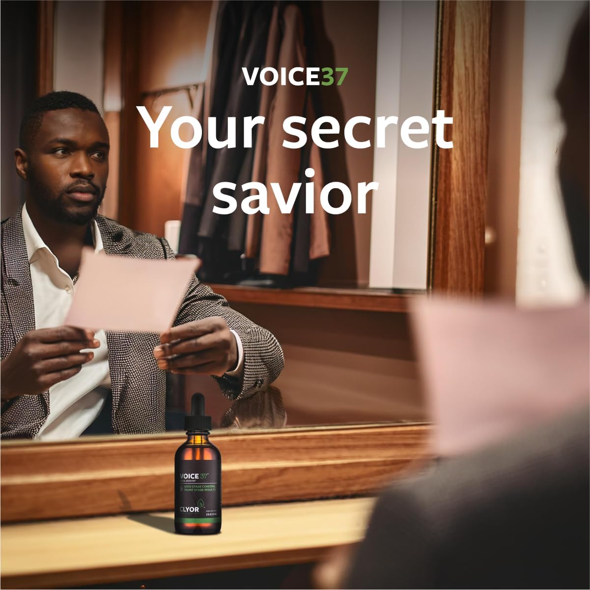 CLYOR Voice37- All Natural Voice Remedy for Singers - Boosts Your Voice - Soothes and Relieve Hoarseness - Lubricates Vocal Cords - Removes Mucus - Enhances Your Singing and Speaking - 2 oz