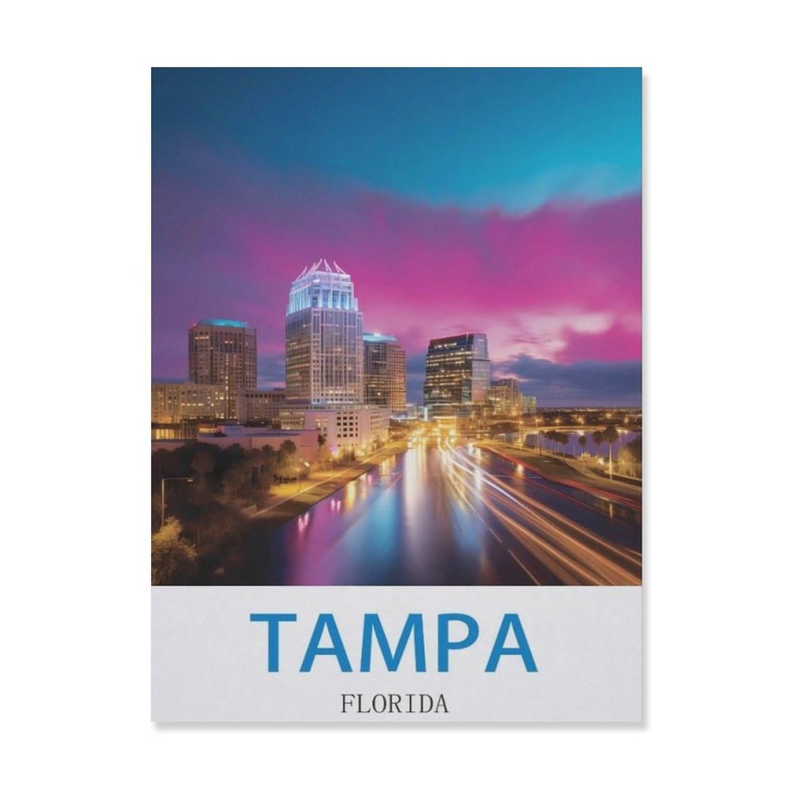 Tampa Florida，Tin Signs Funny Vintage Metal Sign Plaqu Poster Wall Art Pub Bar Kitchen Garden Bathroom Home Decor(15x30cm）6x12 inch-EH77