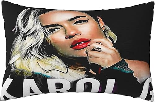Karol Singer G - Fundas de almohada decorativas de 20 x 30 pulgadas, funda de cojín rectangular para sala de estar, dormitorio, sofá, automóvil