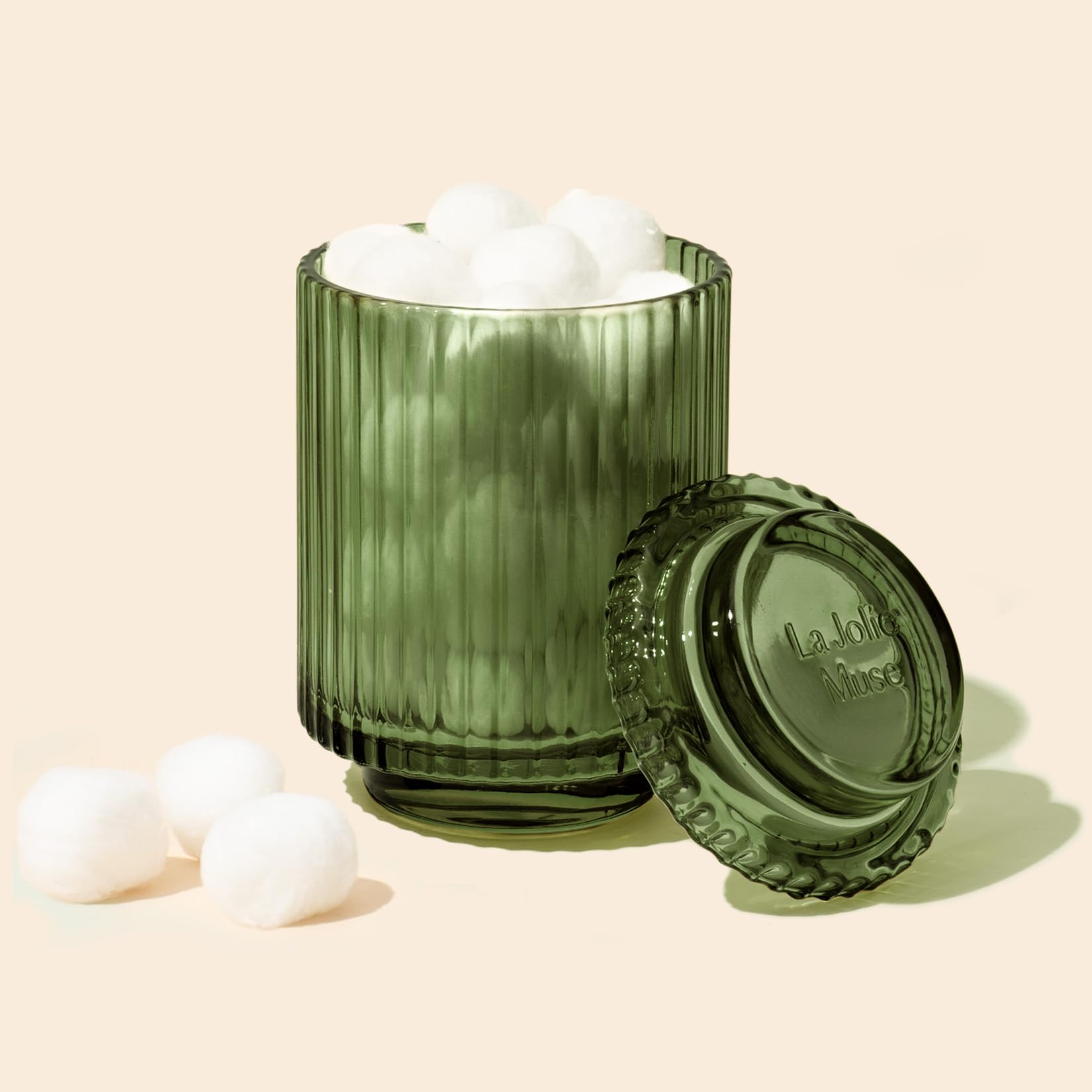 LA JOLIE MUSE Bougie parfumée sapin et bois de cèdre – Bougies de Noël pour les vacances – Bougies vertes pour la maison – Cire naturelle – Longue durée de combustion : 80 heures