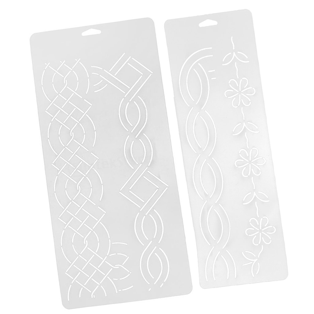 2Pcs DIY Floral Stencil Quilting Stencil Template per Cucito Patchwork