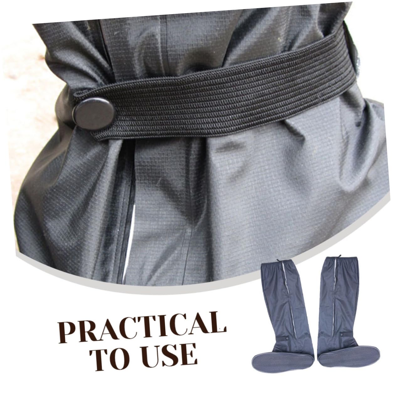 Fundas Protectoras para Zapatos Impermeables Negras Talla L