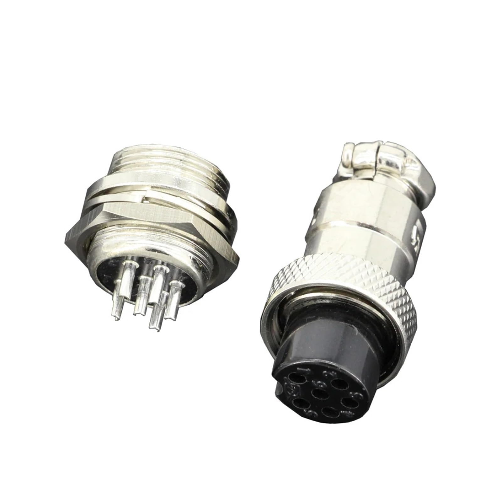 Conector de aviación GX12-6 de 6 pines y 12 mm con cierre de tornillo 5