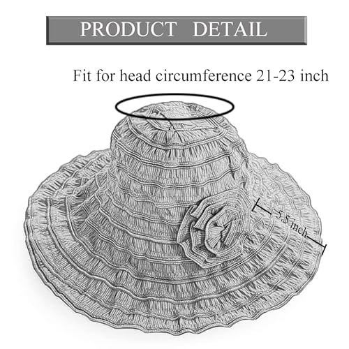 Women Folding Vintage Outdoor Sun Hats For Beach Garden Travelling Uv Protection Brown #TOP7