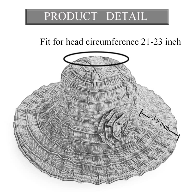 Sombrero plegable vintage para mujer protección UV miniatura 4