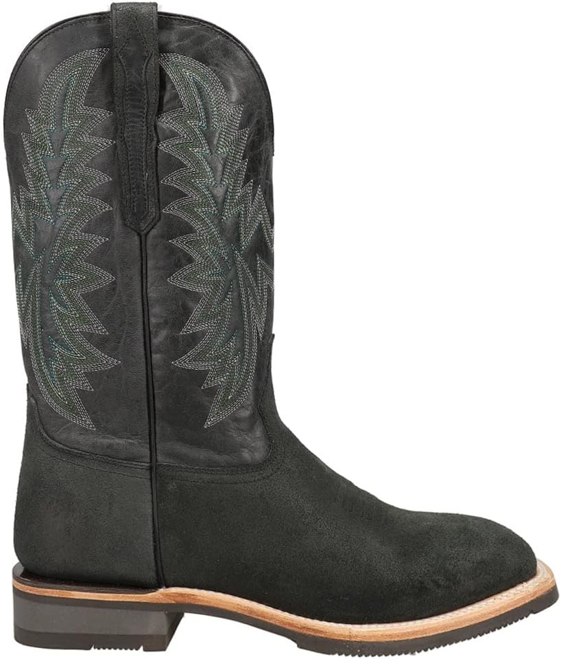 LuccheseMen's Rudy Western Boot Broad Square Toe Grey 10 D