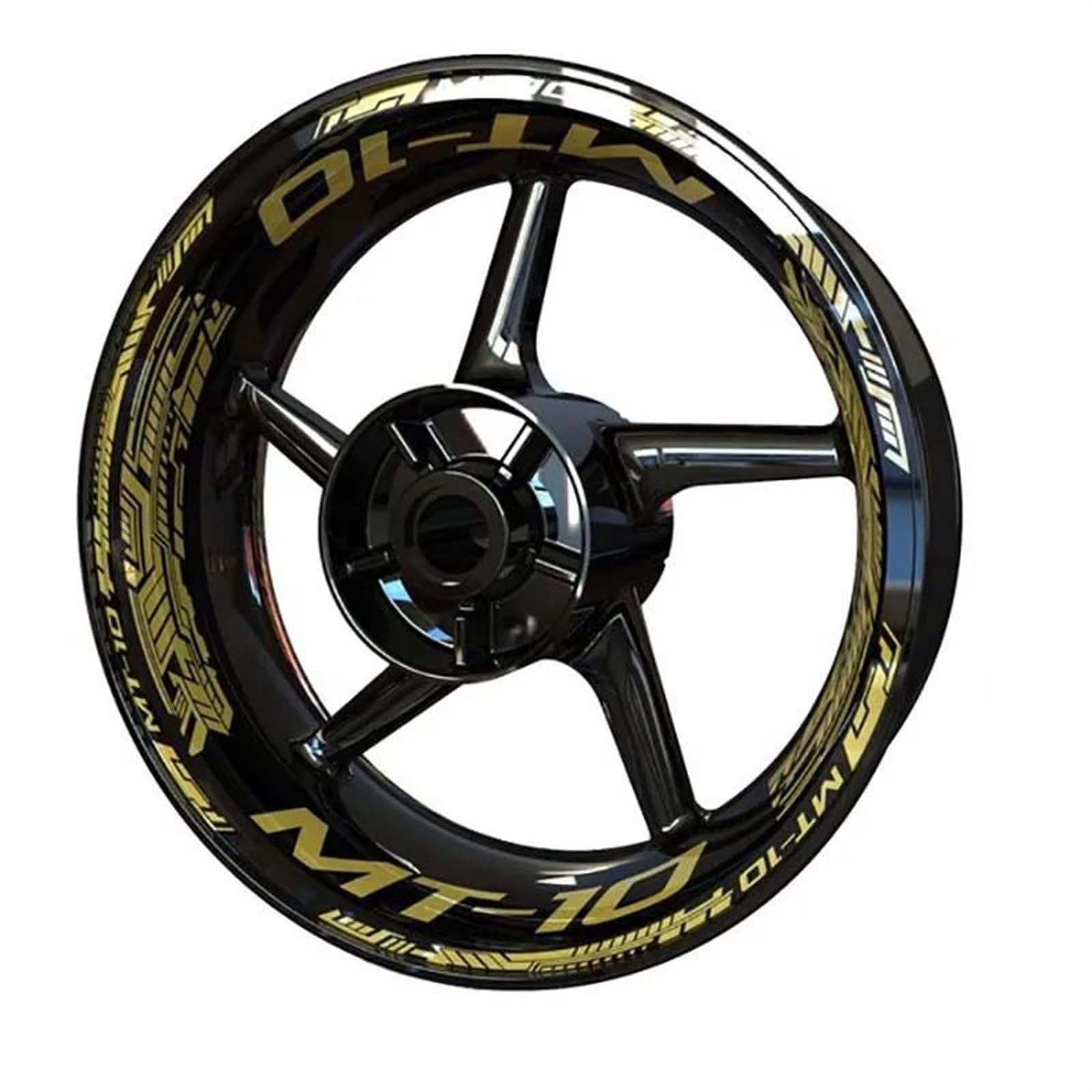 Motorcycle Accessories Wheel Stickers Reflective Decals Rims for Yamaha MT10 MT 10 SP(Style 15)
