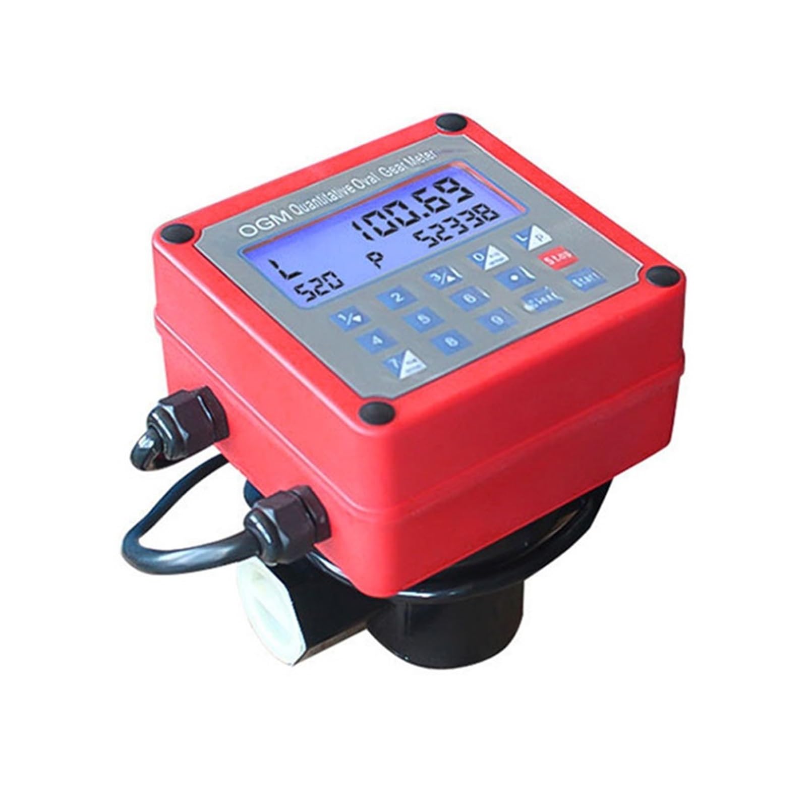 Medidor de Flujo de Aceite cuantitativo preajustado electrónico de Engranajes ovalados de 12 V CC/24 V CA para Gasolina，AC