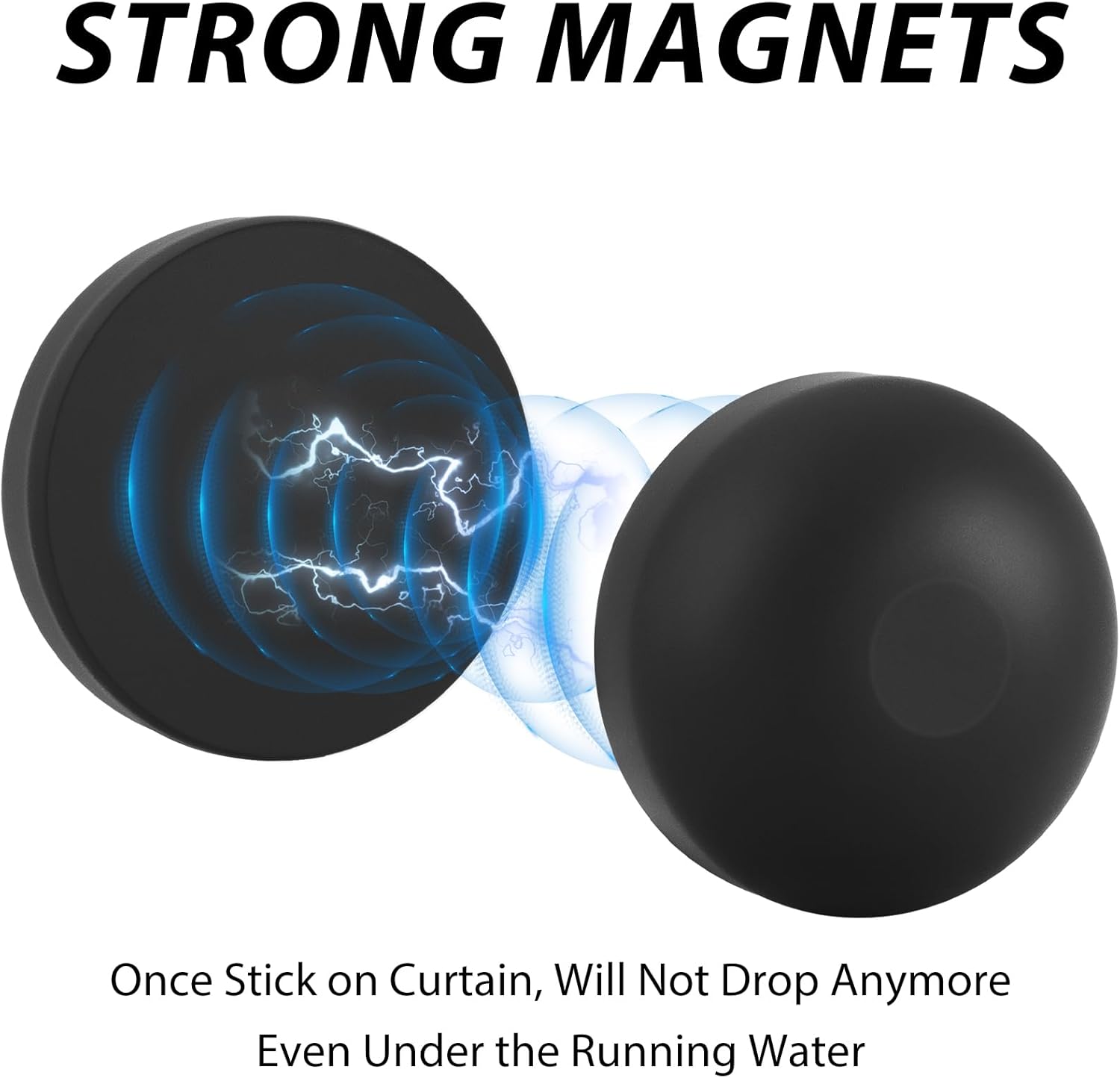 16 Pcs Magnetic Shower Curtain Weights Heavy Duty Silicone Wrapped Magnets for Shower Curtains, Tablecloths