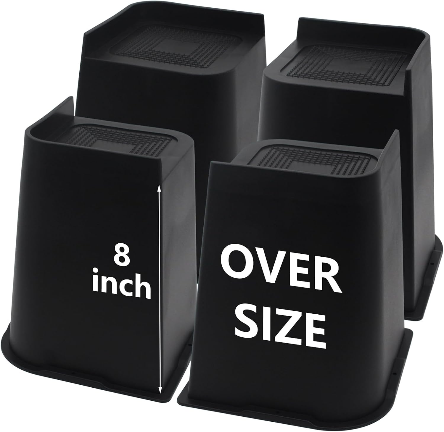 Amazon.com: HANIHUA Bed Risers 8 inch Heavy Duty, 4 Pack Oversized ...