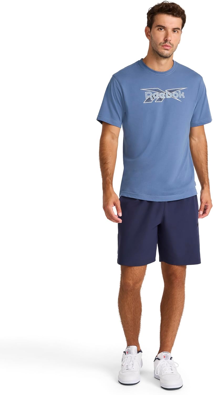 Reebok Mens Daybreak Crewneck T-Shirt, Standard Fit, Lightweight Cotton-Poly Jersey Fabric - Image 3