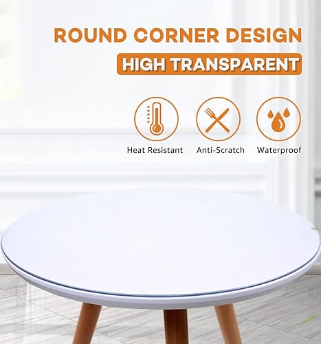 Miniatura 9 de Protector de mantel de plástico transparente de 12 x 48 pulgadas, vinilo transparente para silla de escritorio, fácil de limpiar, plástico para mesa