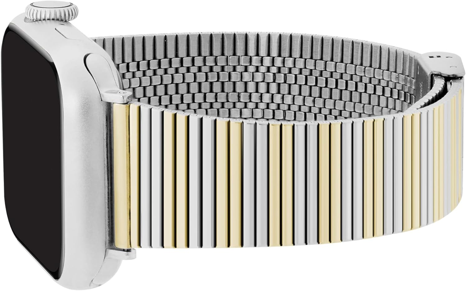 Anne Klein Stainless Steel Fashion Band for Apple Watch, Secure, Adjustable, Apple Watch Replacement Band, Fits Most Wrists