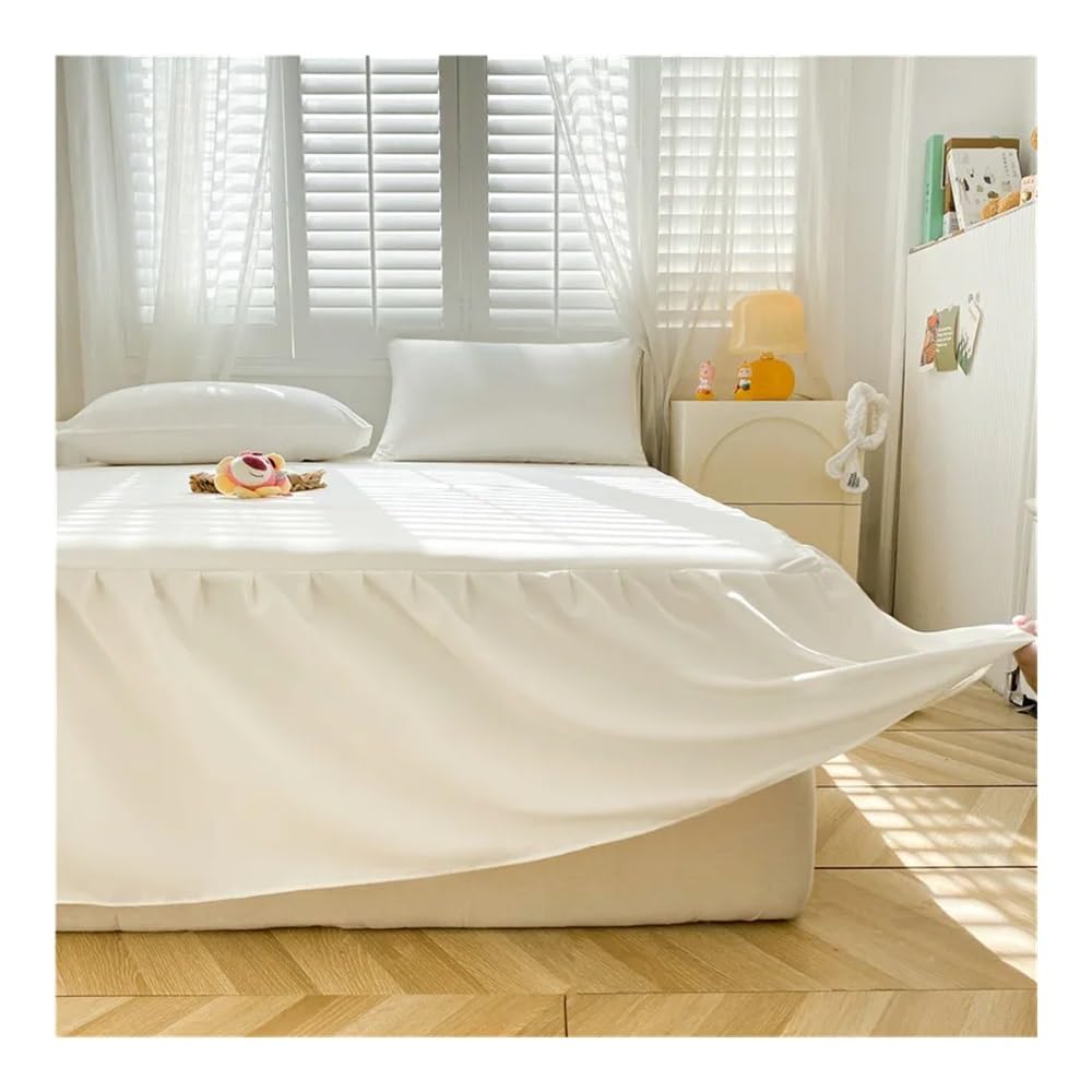 Mantovana giroletto in tinta unita spazzolata per letto singolo, morbido, per la casa, in stile gonna (senza federa) (Budinglan, Sking, 200 x 220 cm, 1 pezzo)