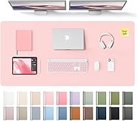 Vista 30 de YSAGi Protector de escritorio de cuero, tapete de oficina, alfombrilla grande para mouse, secante antideslizante de cuero PU, escritorio