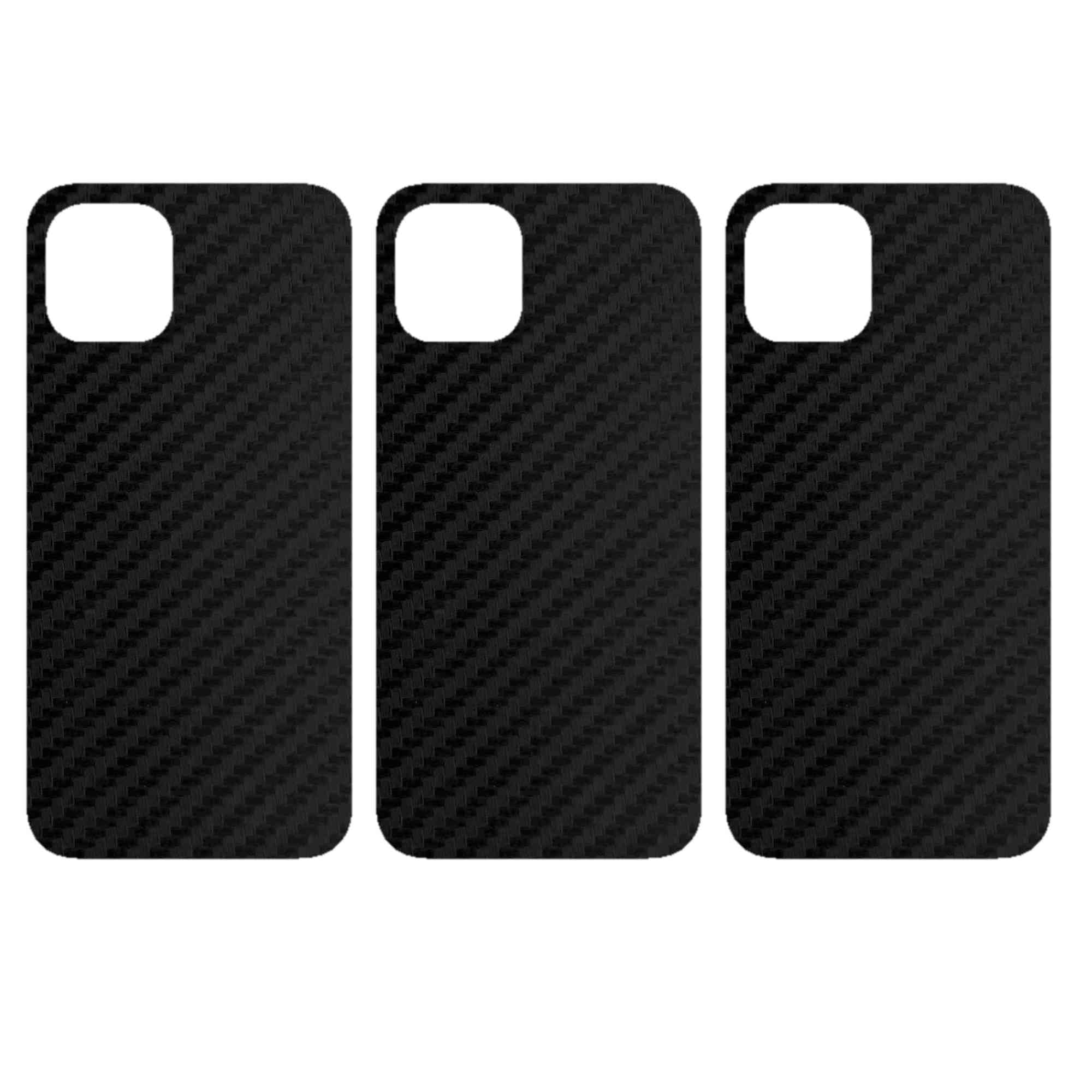 apgo Skins folia naklejka skórka strukturalna na TYŁ do Apple iPhone 12 - Carbon Czarny
