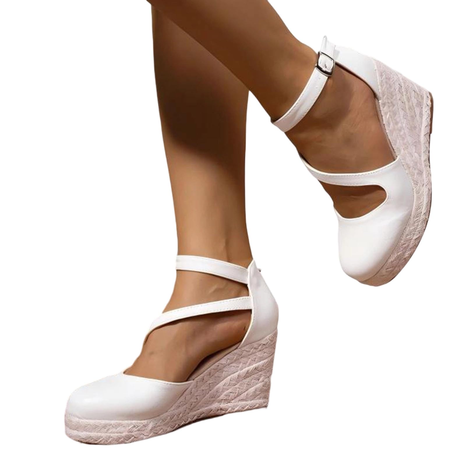 Generisch Zapatos de baile con plataforma para mujer, elegantes zapatos de novia con tiras tradicionales de tacones altos cómodos zapatos de fiesta con tacón para vacaciones de octubre